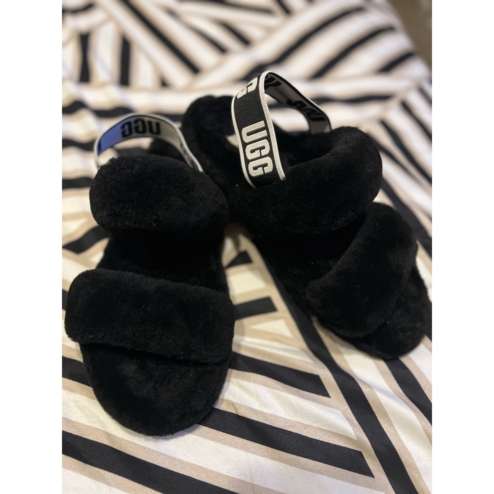 UGG Oh Yeah double strap flat sandals in black
